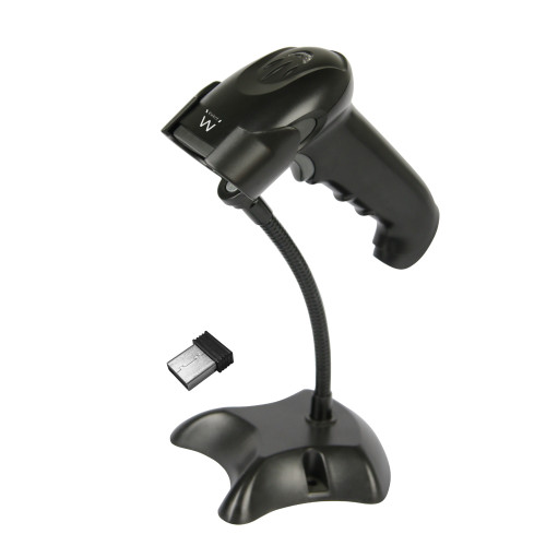 EWENT - lector de código de barras Lector de códigos de barras portátil 1D/2D LED Negro (Ref.EW3431)
