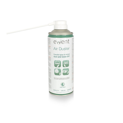 EWENT - kit de limpieza para computadora Lugares difíciles de alcanzar Limpiador de aire comprimido para limpieza de equipos 400 ml (Ref.EW5601)
