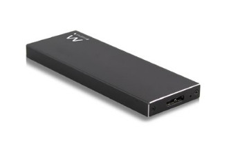 EWENT - caja para disco duro externo Caja externa para unidad de estado sólido (SSD) Negro (Ref.EW7023)