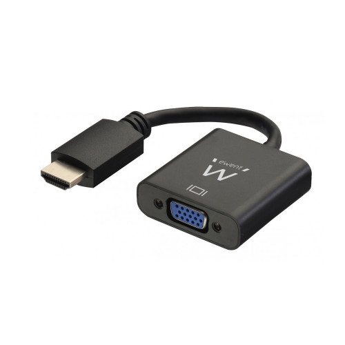 EWENT - adaptador de cable de vídeo 0,2 m HDMI VGA, 3.5mm Negro (Ref.EW9864)