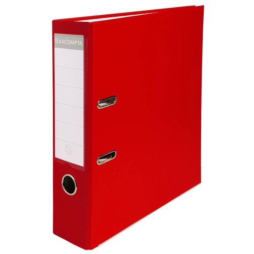 EXACOMPTA - ARCHIVADOR palanca FORRADO PP RADO A4 80mm ROJO (Ref.918403B)