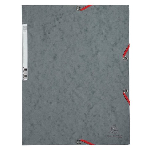 EXACOMPTA - CARPETA de GOMAS y SOLAPAS SCOTTEN NATURE FUTURE CARTON A4 con ETIQUETA GRIS (Ref.55511E)