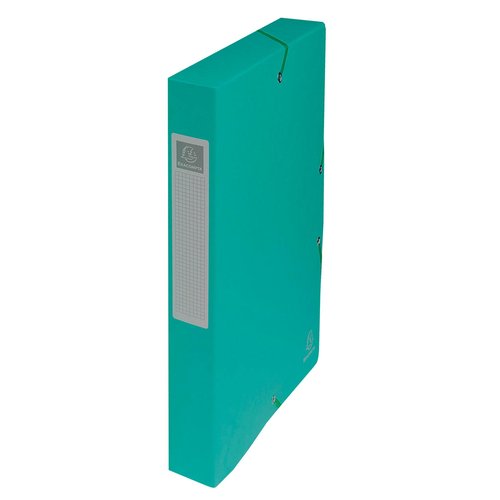 EXACOMPTA - CARPETA de PROYECTOS EXABOX CARTULINA LUSTRADA NATURE FUTURE A4+ GOMAS 4 cm VERDE (Ref.50403E)