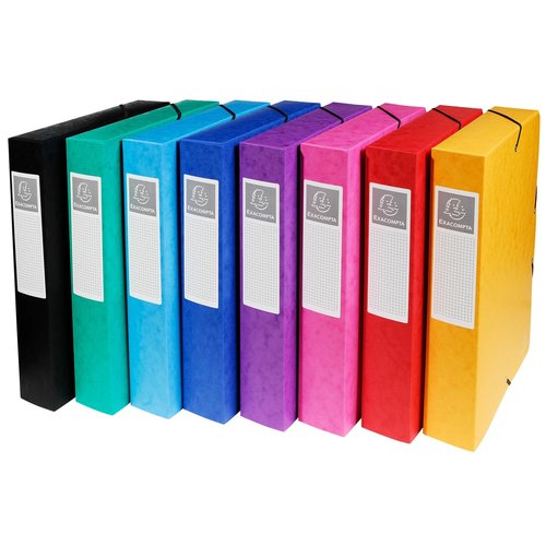 EXACOMPTA - CARPETA de PROYECTOS EXABOX CARTULINA LUSTRADA NATURE FUTURE A4+ GOMAS 6 cm SURTIDO (8 col.) (Ref.50600E)