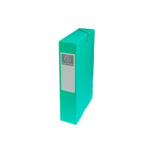 EXACOMPTA - CARPETA de PROYECTOS EXABOX CARTULINA LUSTRADA NATURE FUTURE A4+ GOMAS 6 cm VERDE (Ref.50603E)