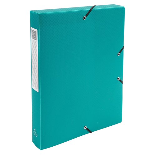 EXACOMPTA - CARPETA de PROYECTOS EXABOX PP LISO OPACO A4 GOMAS 4 cm VERDE (Ref.59783E)