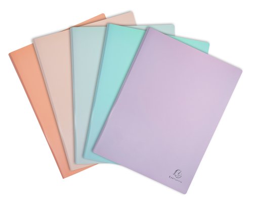 EXACOMPTA - CARPETA FUNDAS (TARIFARIO) AQUAREL PP SEMI-RIGIDO A4 40 F. SURTIDO (5 col.) (Ref.88460E)
