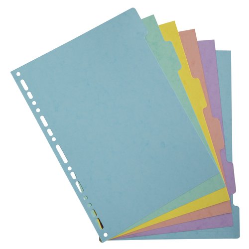 EXACOMPTA - SEPARADORES CART. A4 400g 6 ps (Ref.7706E)