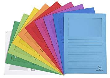 EXACOMPTA - SUBCARPETA A4 FOREVER CON VENTANA SURTIDAS 120GR -50U- (Ref.50000E)