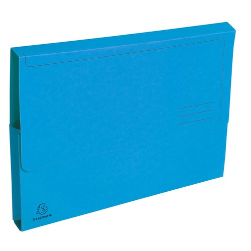EXACOMPTA - SUBCARPETA FOREVER (BOLSA FUELLE 32mm) 290g A4 AZUL PAQUETE de 10 (Ref.46972E)
