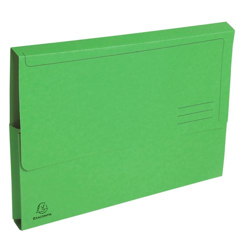 EXACOMPTA - SUBCARPETA FOREVER (BOLSA FUELLE 32mm) 290g A4 VERDE PAQUETE de 10 (Ref.46973E)
