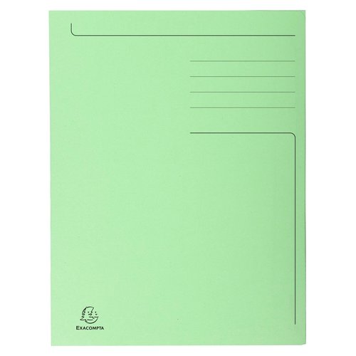 EXACOMPTA - SUBCARPETA FOREVER 3 SOLAPA 280g A4 VERDE CLARO PAQUETE de 50 (Ref.448013E)