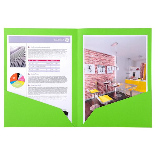 EXACOMPTA - SUBCARPETA ROCK´S DOBLE 210g A4 VERDE PAQUETE de 25 (Ref.415003E)