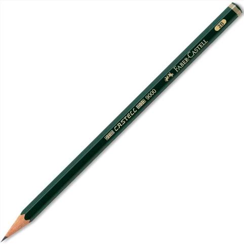 FABER CASTELL - 9000 LÁPIZ GRAFITO 2B EN BLISTER DE 2 (Ref.B-9000-2B-2)