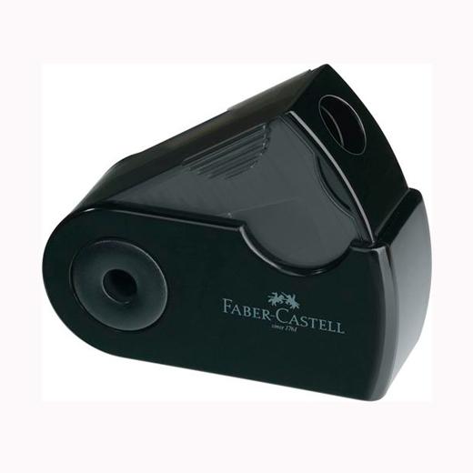 FABER CASTELL - Sacapuntas/Afilalapices SLEEVE MINI CON FUNDA Y DEPÓSITO NEGRO (Ref.182710)
