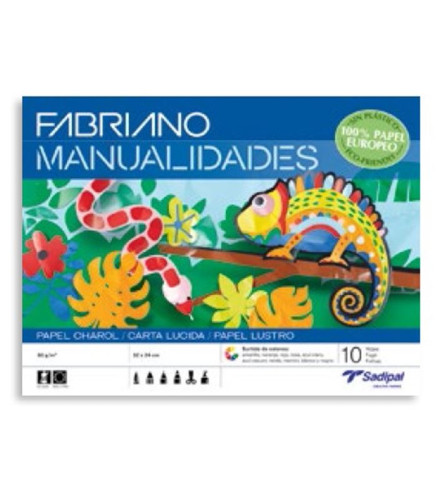FABRIANO - BLOC 10 HOJAS MANUALIDADES PAPEL CHAROL (Ref.S0400007)