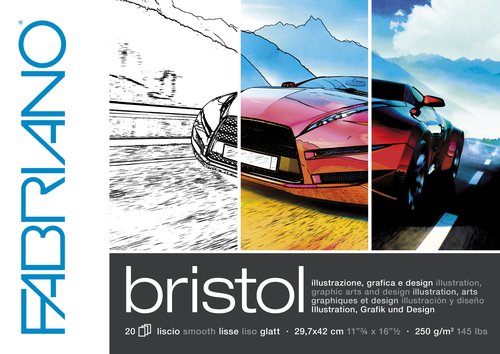 FABRIANO - BLOCK DIB. BRISTOL (enc) A3 20h (Ref.F19002942)
