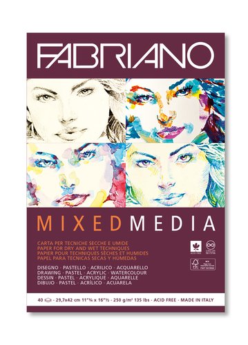 FABRIANO - BLOCK DIB. MIX MEDIA A3 40h (Ref.F19100382)