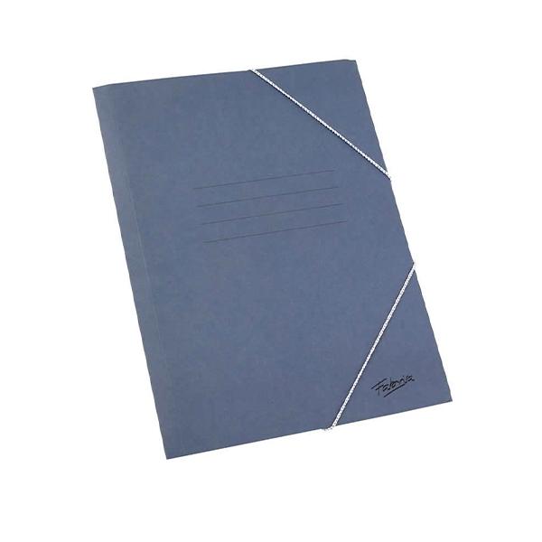 FABRISA - CARPETA DE GOMAS AZUL BASICA CON TRES SOLAPAS CUARTO -25U- (Ref.15840)