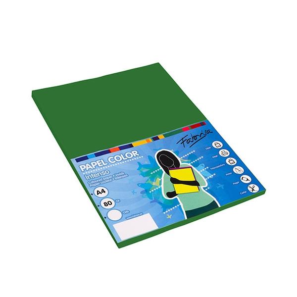 FABRISA - PAPEL DIN A4 80GR 1 PAQUETE DE 500 HOJAS COLOR VERDE OSCURO (ASPARAGUS) (Ref.16972)