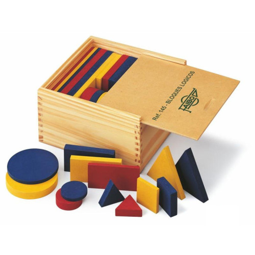FAIBO - BLOQUES LÓGICOS DE MADERA EN CAJA DE MADERA (Ref.145)