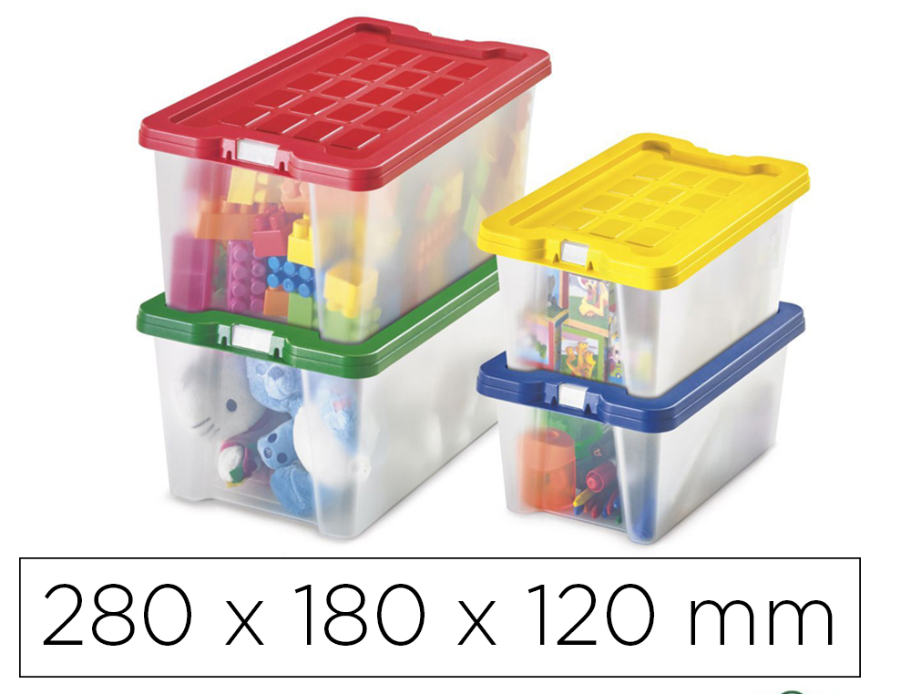 FAIBO - CAJA ALMACENAMIENTO 4 LITROS APILABLE CON TAPA SURTIDO (Ref.882)