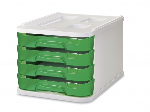 FAIBO - MODULO DE 4 CAJONES POLIESTIRENO VERDE FLUOR (Ref.1000M-19)