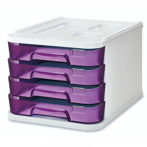 FAIBO - MODULO DE 4 CAJONES POLIESTIRENO VIOLETA FLUOR (Ref.1000M-58)