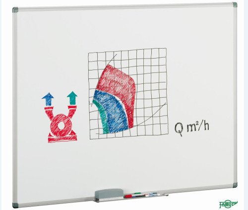 FAIBO - PIZARRA BLANCA ESTRATIFICADA MARCO ALUMINIO 122x244 cm con CAJETIN de 40 cm (Ref.11-6)