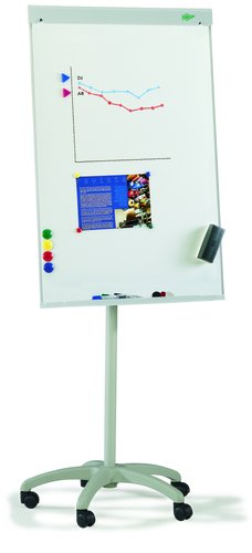 FAIBO - PIZARRA CABALLETE METÁLICO CON RUEDAS 700 X 1020 MM (Ref.9TR)