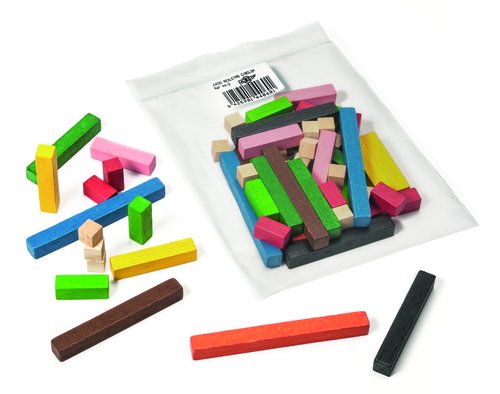 FAIBO - REGLAS REGLETAS MADERA BOLSA 63 PIEZA (Ref.44-2)