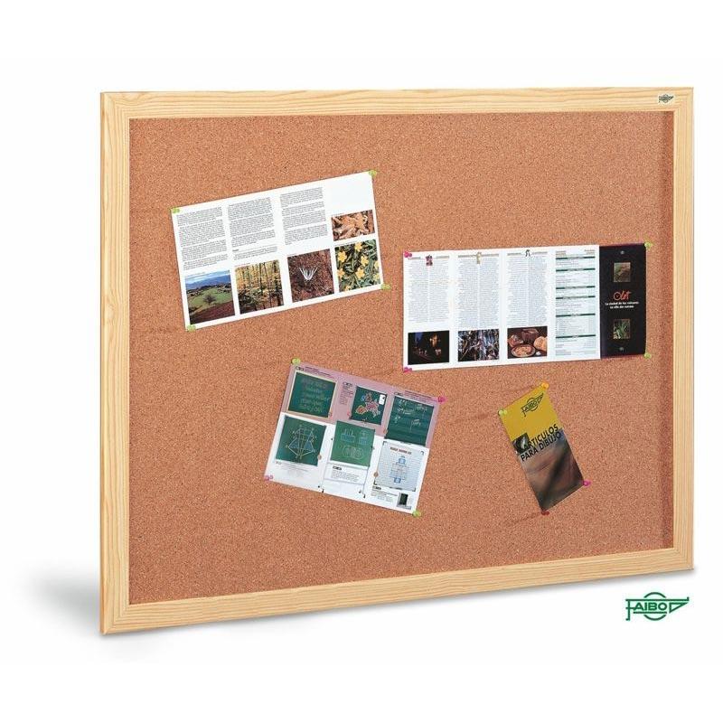 FAIBO - TABLERO CORCHO 100X150 CM CON MARCO DE MADERA (Ref.602-6)