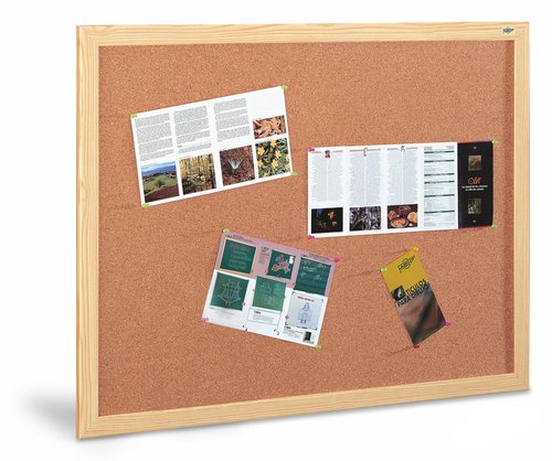 FAIBO - TABLERO CORCHO SOLIDO MARCO FIBRA 100x150 cm (Ref.602-6IND)