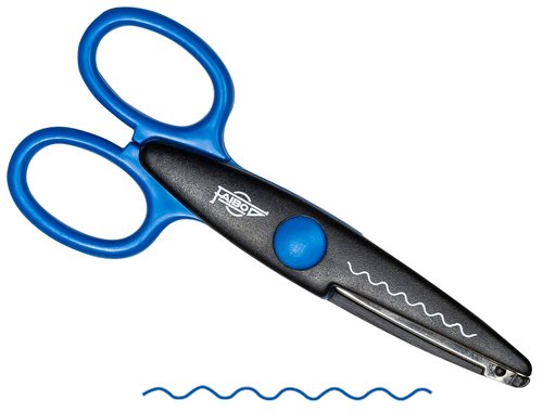 FAIBO - TIJERAS DENTADA 13 cm AZUL (Ref.764-4)