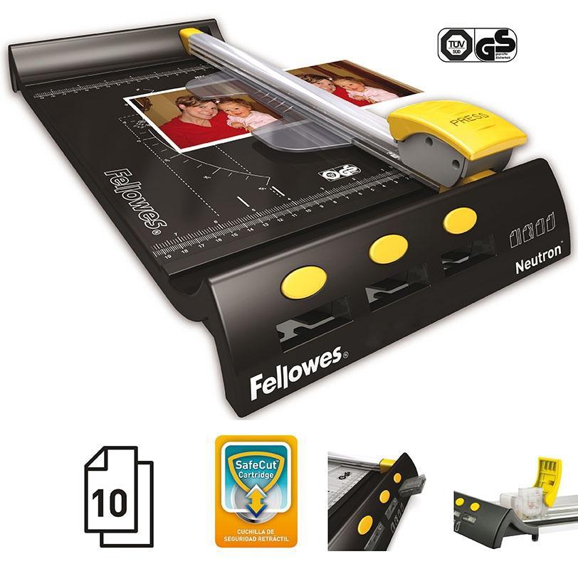FELLOWES - CIZALLA de RODILLO NEUTRON A4
Corte: Longitud 320mm y capacidad 10h (Ref.5410001)