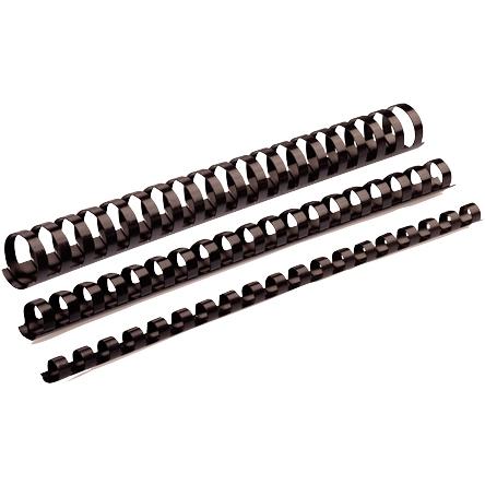 FELLOWES - PACK DE 25 CANUTILLOS NEGROS 8 MM (Ref.5330702)