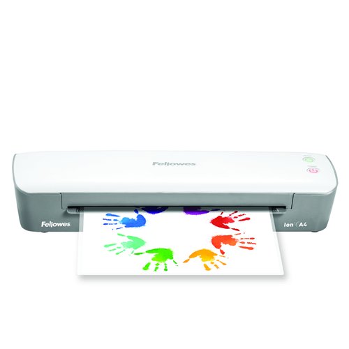 FELLOWES - Plastificadora Ion A4 / hasta A4 y 80-125 Micras/ Blanca y Gris (Ref.4560001)