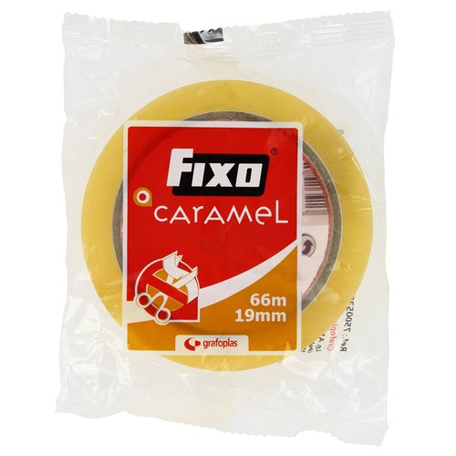 FIXO - CINTA ADHESIVA CARAMEL rollo 66x19 (Ref.75005300)