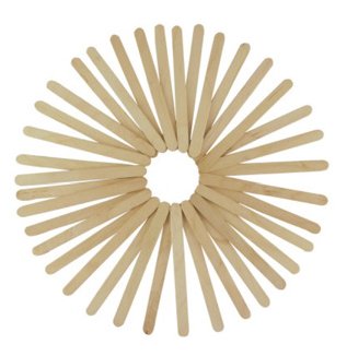 FIXO - PALILLOS PLANOS MADERA NATURAL FINOS 11,4 cm. PACK de 50 (Ref.68005200)