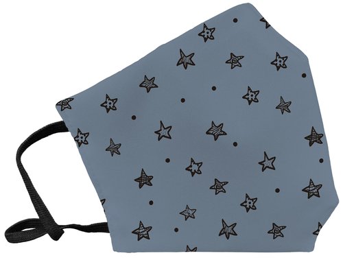 FULI - MASCARILLA DE PROTECCION REUTILIZABLE GRANDE TALLA L ESTRELLAS AZUL (Ref.101ESAZL)