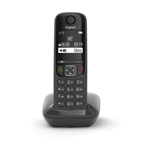 GIGASET - TELEFONO INALAMBRICO AS690 NEGRO SIEMENS- (Ref.S30852-H2816-D201)