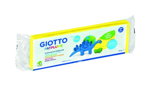 GIOTTO - PLASTILINA PATPLUME 350GR CAJA 12 PASTILLAS AMARILLO (Ref.F510101)