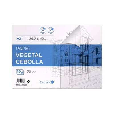 GOLDEN - BLOC PAPEL VEGETAL ENCOLADO 10 HOJAS 70 GR. 29,7X42 CM (Ref.324938)
