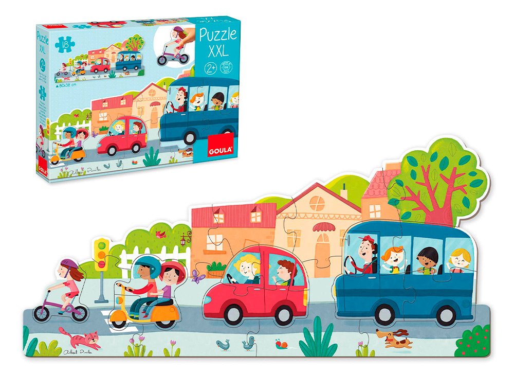 GOULA - PUZLE XXL VEHICULOS 18 PIEZAS (Ref.453428)
