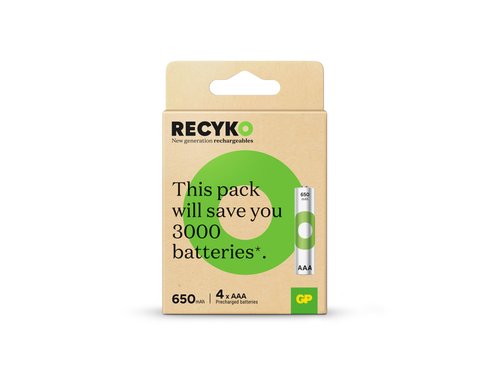 GP - PILAS RECARGABLES R0365 AAA BLISTER de 4 (G257) (Ref.065AAAHCB-CB4 )