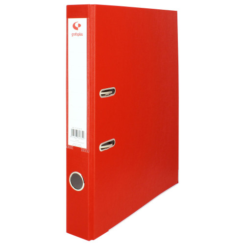 GRAFOPLÁS - ARCHIVADOR PALANCA 45 COLOR ROJO FOLIO LOMO ESTRECHO 290X350X55 GRAFOPLAS (Ref.17279351)