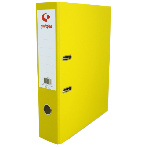 GRAFOPLÁS - ARCHIVADOR PALANCA 65 COLOR AMARILLO FOLIO LOMO ANCHO 290X350X75 GRAFOPLAS (Ref.17279560)