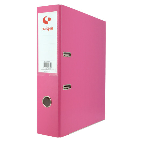 GRAFOPLÁS - ARCHIVADOR PALANCA 65 COLOR ROSA A4 LOMO ANCHO 290X320X75 GRAFOPLAS (Ref.17269554)