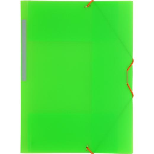 GRAFOPLÁS - CARPETA COLORGRAF 3 SOLAPAS PP TRANSLÚCIDO GOMAS FOLIO VERDE (Ref.04801221)