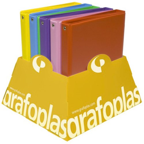 GRAFOPLÁS - CARPETA de ANILLAS PVC ESCOLAR COLORS 4º 4 an.20mm 6 col.surt. (Ref.8032599)